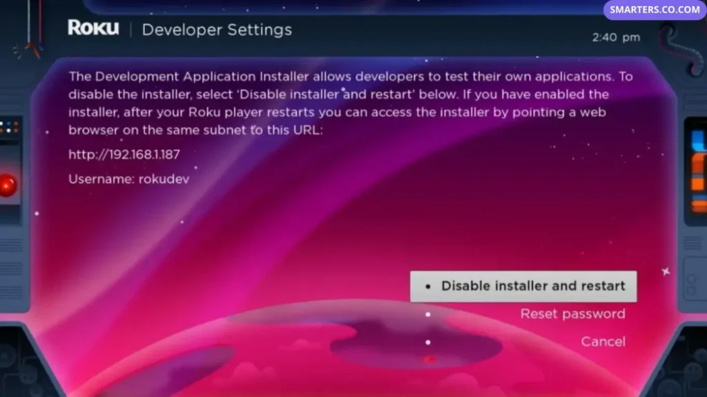 Enable Developer Options on Roku