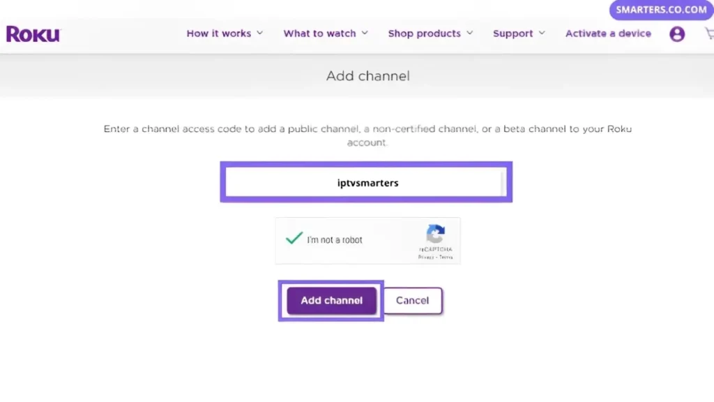Enter iptvsmarters